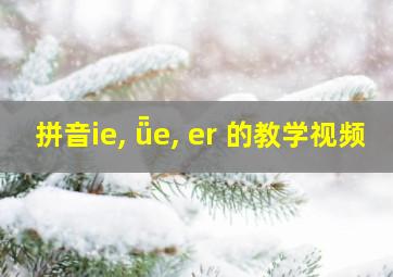 拼音ie, ǖe, er 的教学视频